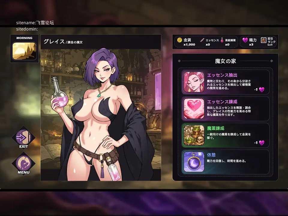 魔女格蕾丝的奇幻互动娘攻略性活/魔女グレイスの奇幻互动娘攻略性活 PC端 AI汉化版 预览图