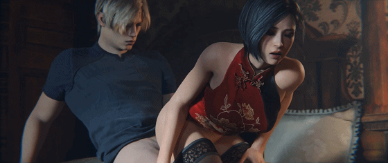 Aries' Possession 4月新作：Ada & Leon 艾达王性感深色造型旗袍女神动漫视频 预览图