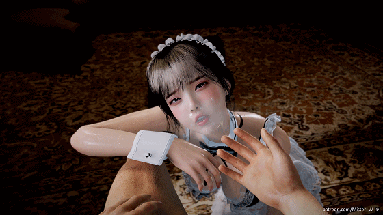 VAM Mr.W：Maid 性感双马尾女仆侍奉颜射吞精 4K60 动漫视频 预览图