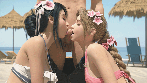 HydraFX 2月新作：Tifa性感女神姐妹花侍奉动漫视频 预览图