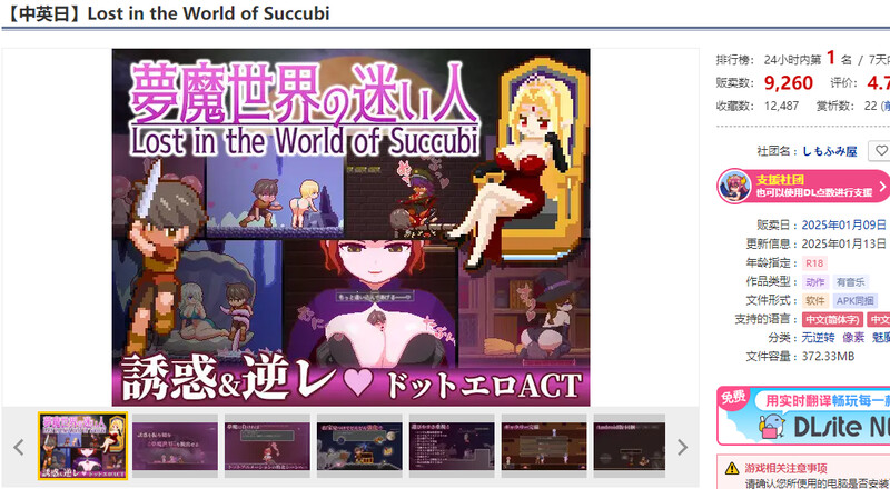 梦魔世界的迷失者（夢魔世界の迷い人）V1.0 DL官方中文 三端 PC端 官中版 预览图