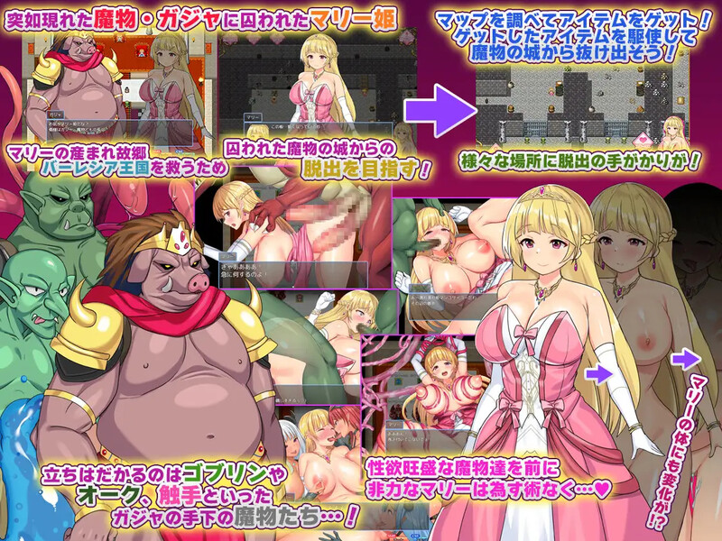 被困于的玛丽公主和淫乱的魔物城 囚われのマリー姫と淫堕の魔物城 PC端 AI汉化完整版 预览图