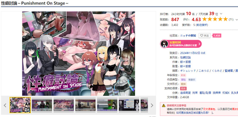 性癖讨论～Punishment On Stage～ V1.0 PC端 预览图