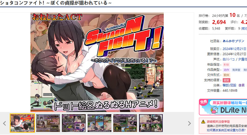 动作ACT/像素全动态/汉化 正太战斗！～我的贞操被盯上了～（ショタコンファイト! ～ぼくの貞操が狙われ PC端 汉化更新版 预览图