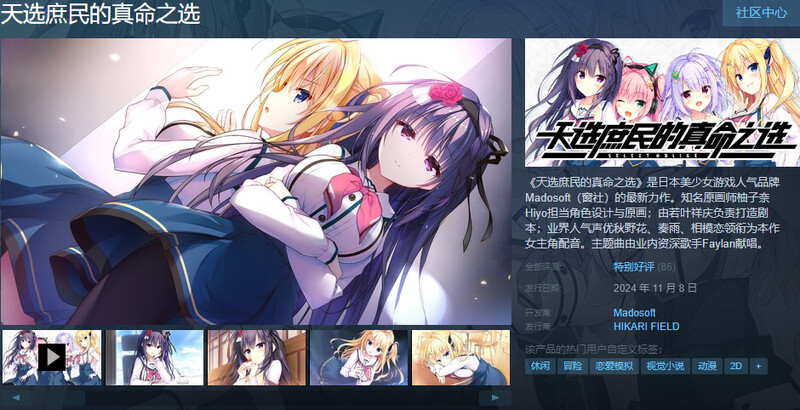 天选庶民的真命之选（セレクトオブリージュ） V1.0 R18版 STEAM官中+全 PC端 官中版 预览图
