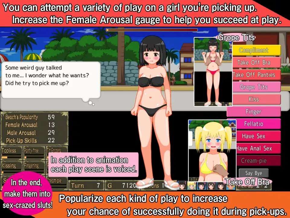 把搭讪海滩打造成疯狂啪啪的无衣造型海滩！v1.06 PC端 官中版 预览图