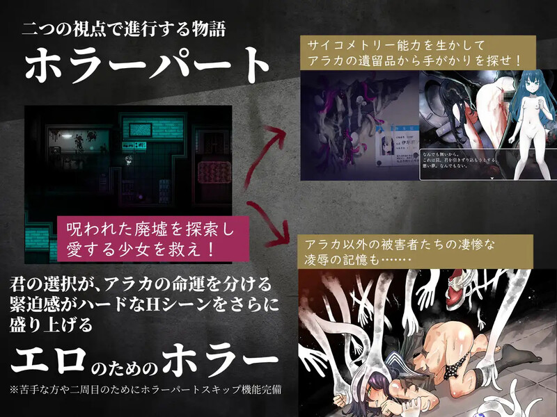 阿拉卡～JK退魔师恐怖探索RPG～（淫界人柱アラカ～JK退魔師ホラー探索RPG～）V1.32- PC端 预览图