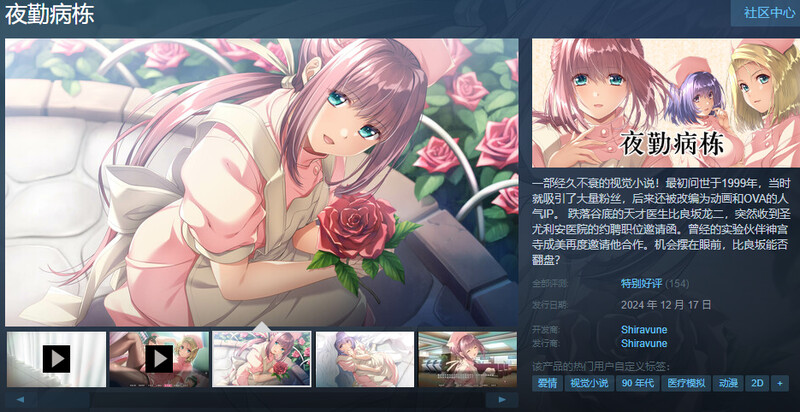 ST12月新作 互动ADV/动态/官中 夜勤病栋 REMAKE(夜勤病棟パック) V1.0 STEAM官中 PC端 官中版 预览图